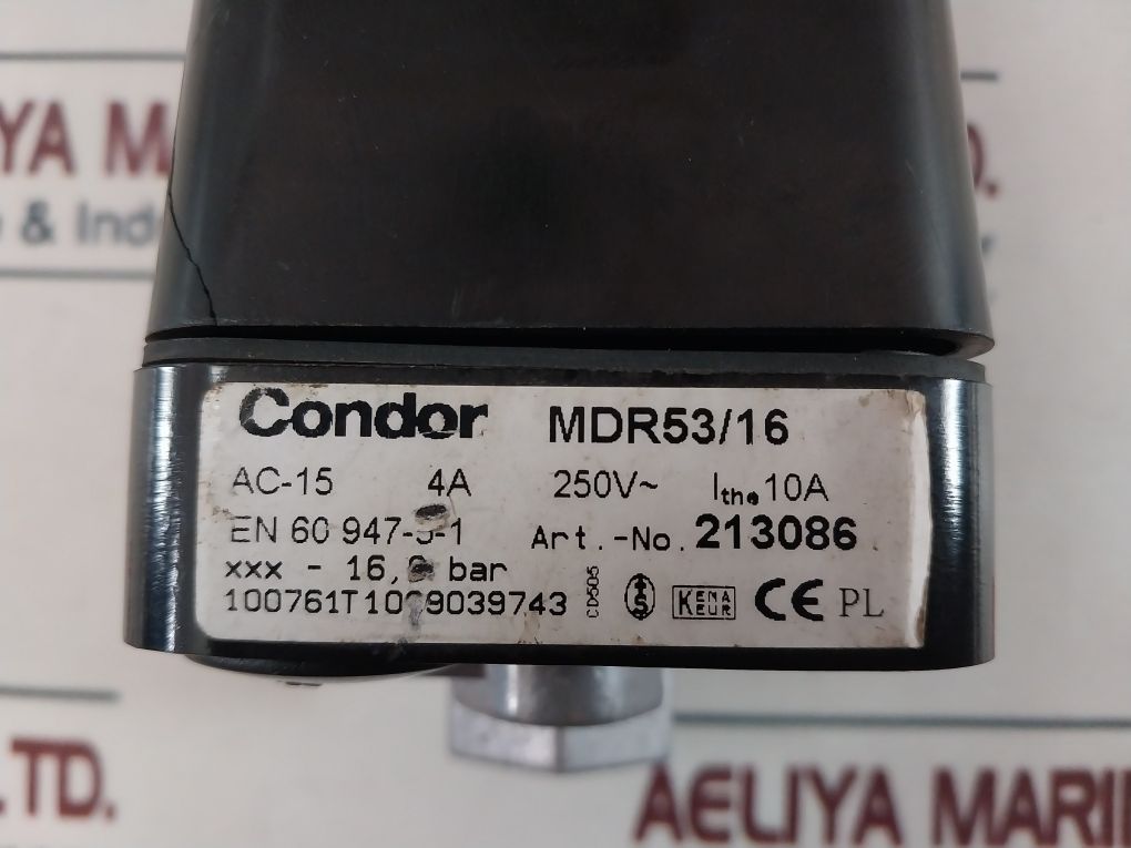 Condor Mdr53/16 Pressure Switch Ac-15 4A