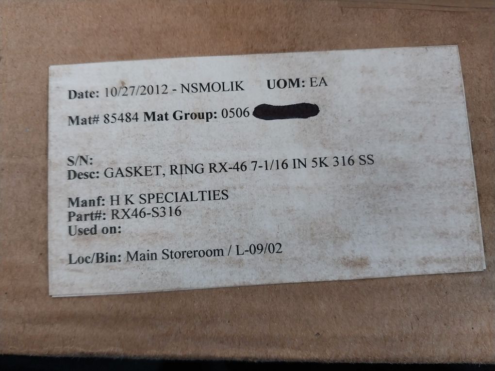 Conseal Api 6A-0348 Ring Gasket