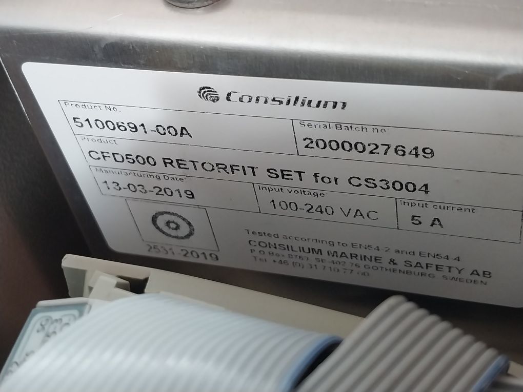 Consilium 5100095-03A Control Panel Fire Detection System 100-240Vac