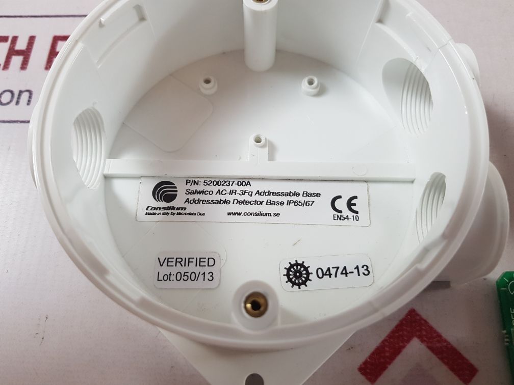 Consilium Salwico Ac-ir-3Fq Addressable Detector Base 5200237-00A