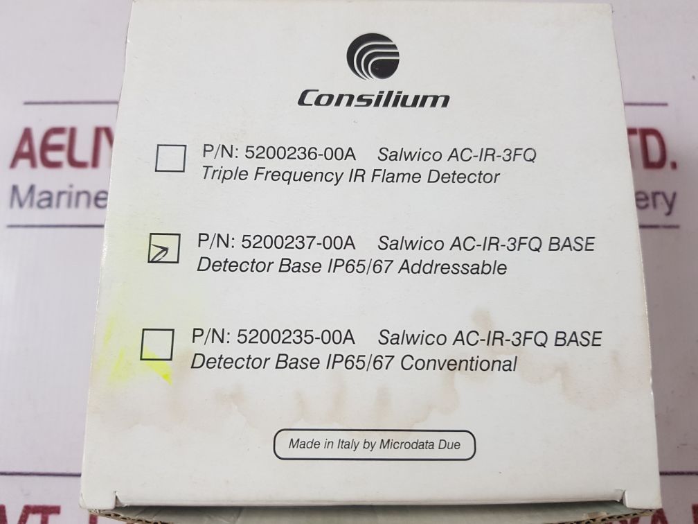 Consilium salwico ac-ir-3fq addressable detector base 5200237-00a rev: a03