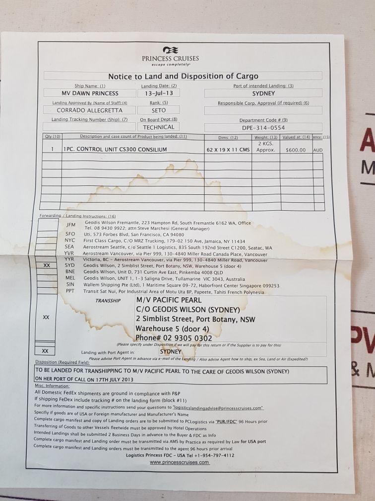 Consilium Csm-3100 Fire Alarm Control Panel Salwico