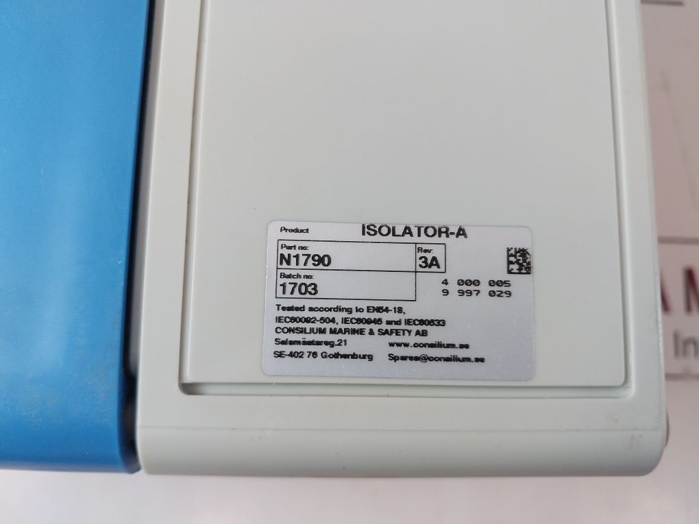 Consilium N1790 Is Isolator -a Intrinsically Safe Isolator