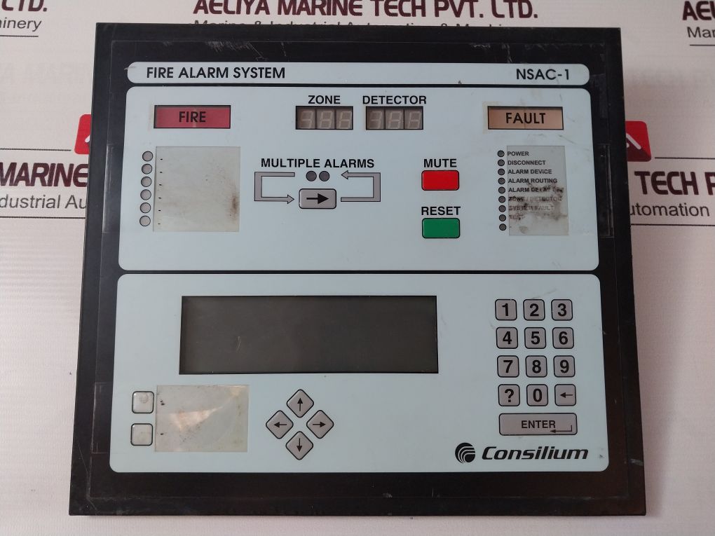 Consilium Nsac-1 Fire Alarm System Front Panel Only 24V Dc