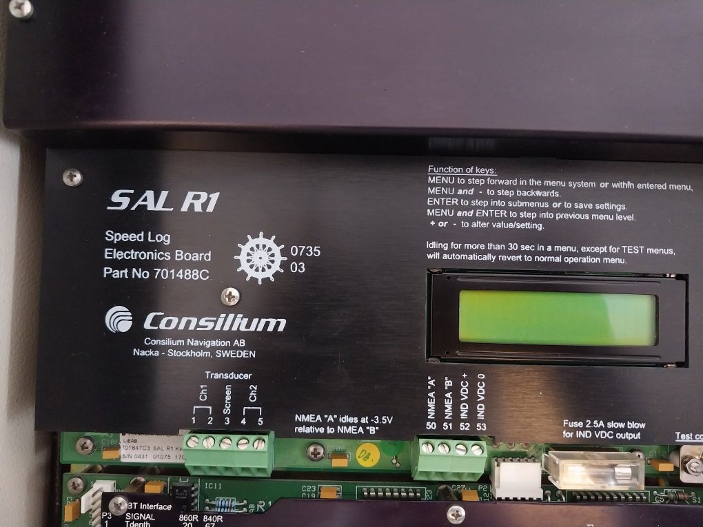 Consilium Sal R1 Speed Log Main Unit 701800