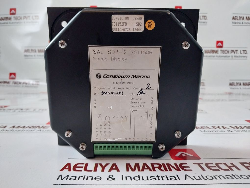Consilium Sal Sd2-2 701158B Speed Distance Display Version: 2