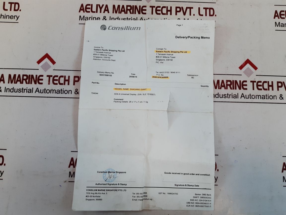 Consilium Sal Sd4-4 Speed Log Display Indicator