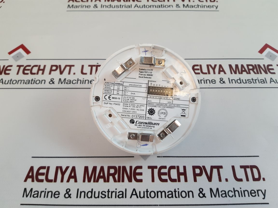 Consilium Salwico Ev-pp Tdt-2 57 Heat Detector 040207
