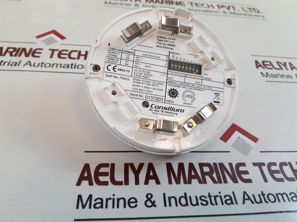 Consilium Salwico Ev-pp Tdt-2 57 Heat Detector 040207
