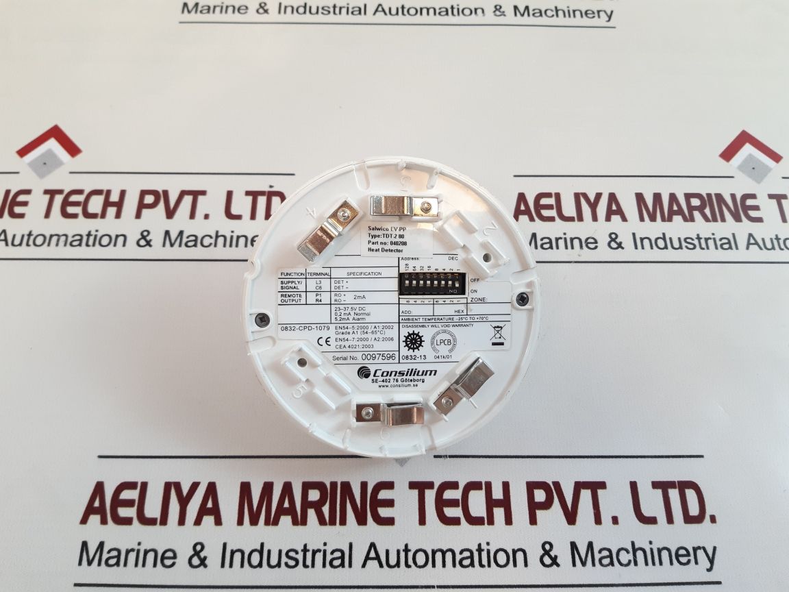 Consilium Salwico Ev-pp Tdt-2 80 Heat Detector 040208
