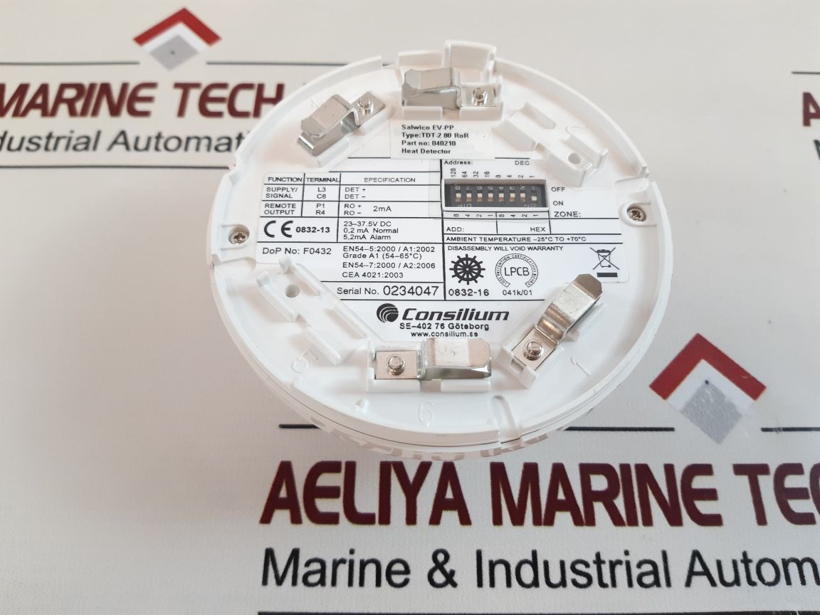 Consilium Salwico Ev-pp Tdt-2 80 Heat Detector 040210
