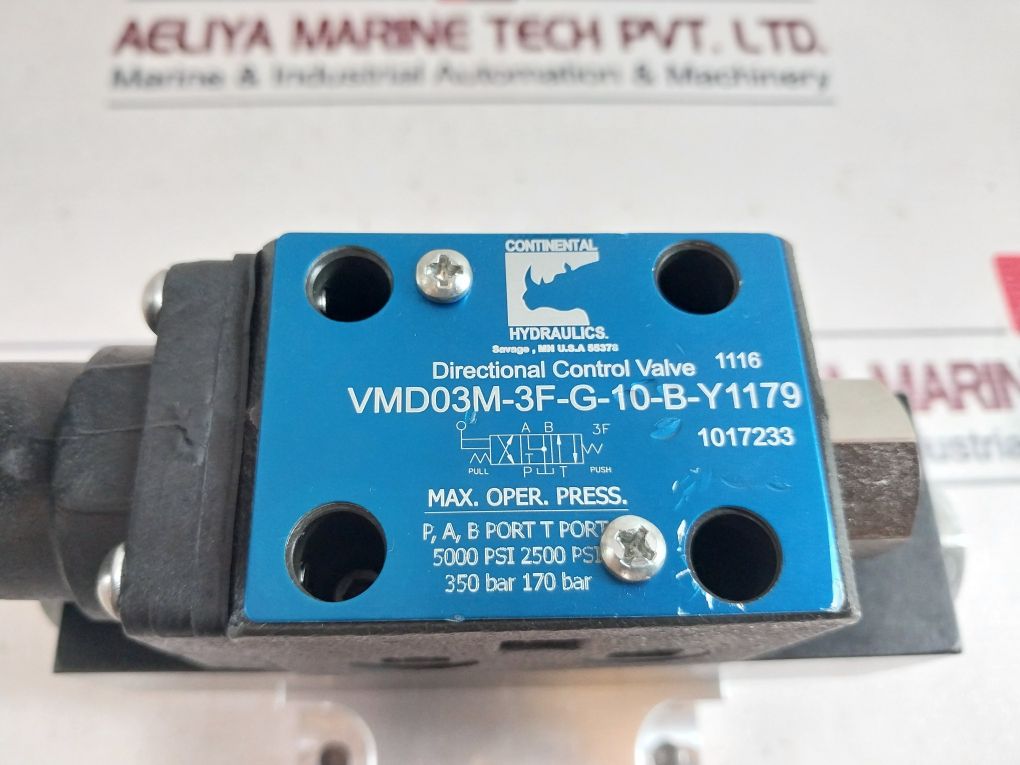 Continental Hydraulics Vmd03M-3F-g-10-b-y1179 Directional Control Valve