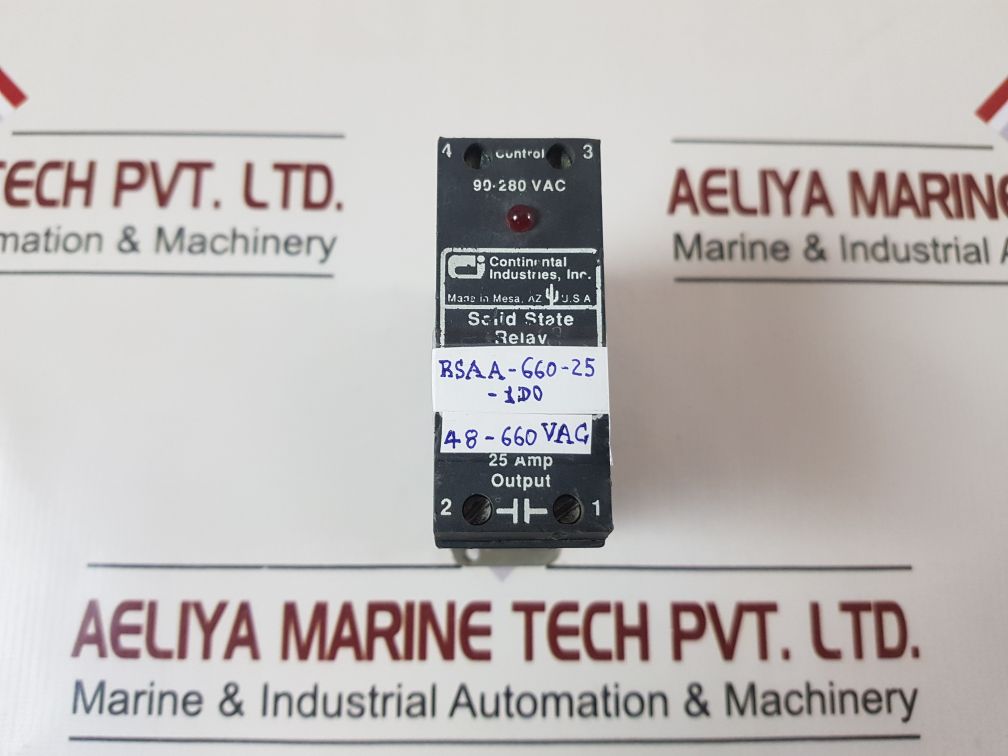 Continental Industries Rsaa-660-25-1D0 Solid State Relay
