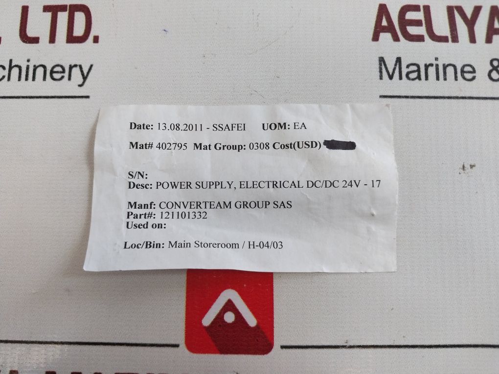Converteam/Alstom Igds-2417.1-a/6 Power Supply 121101332