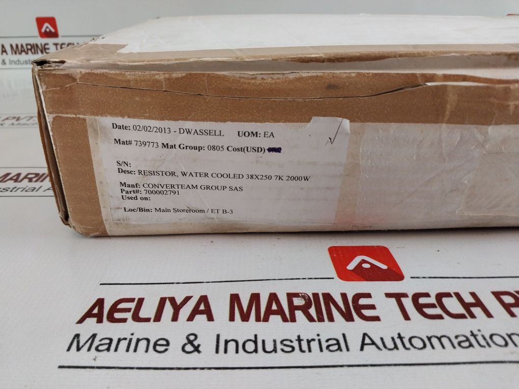 Converteam Mcb Wcr 38X250 Water Cooled Wirewound Resistor