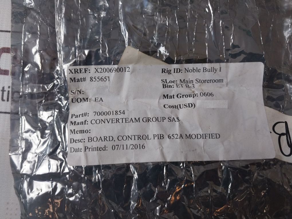 Converteam Pib-652A Board For Power Interface