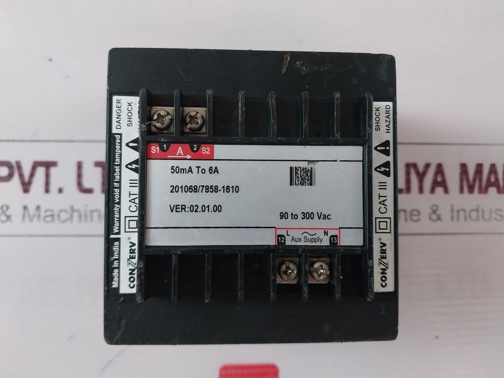 Conzerv Dm1110 Digital Panel Meter 90 To 300 Vac