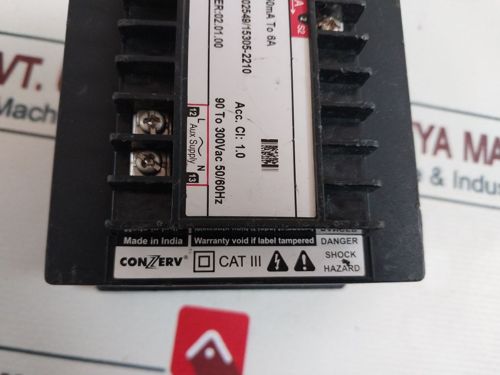 Conzerv Dm1110 Digital Panel Meter 90 To 300Vac 50/60Hz