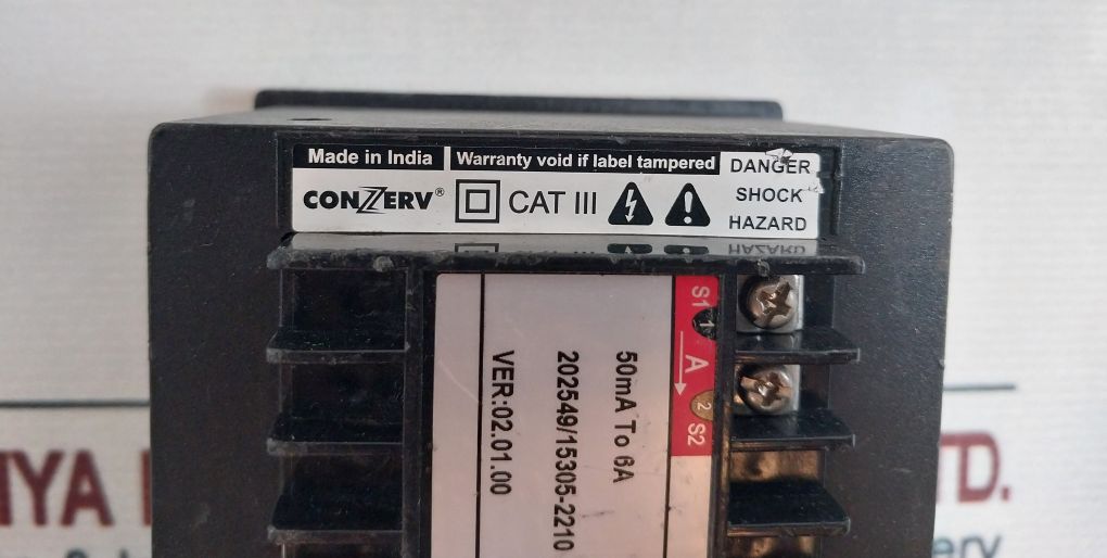 Conzerv Dm1110 Digital Panel Meter 90 To 300Vac 50/60Hz