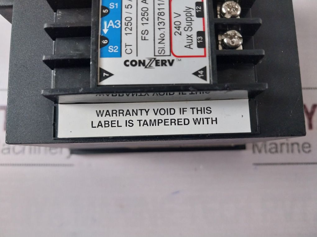 Conzerv Dm 3252 Digital Panel Meter Ct- 1250/5A Aux- 240V
