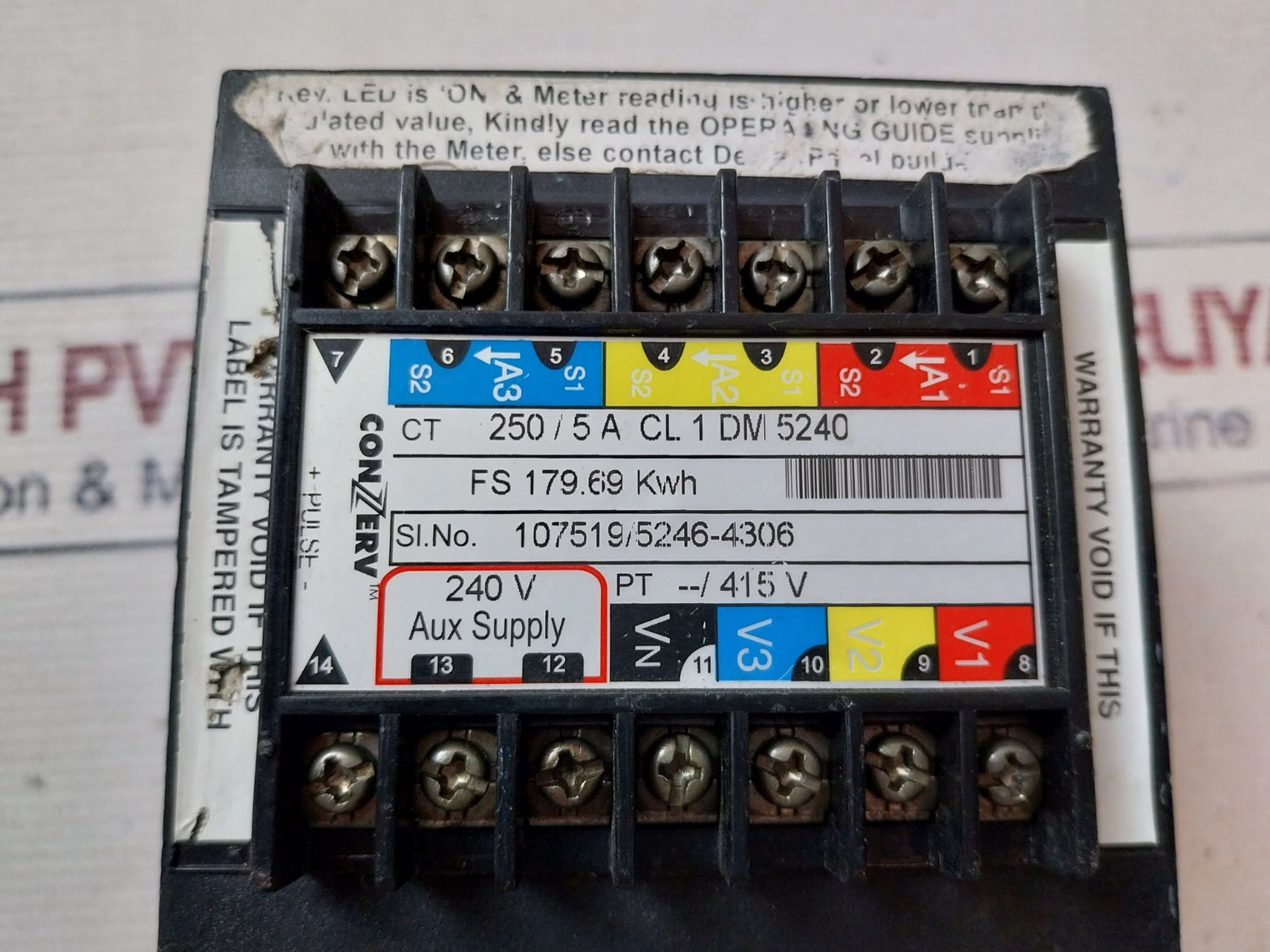 Conzerv Dm 5240 Electronic Energy Meter 240V