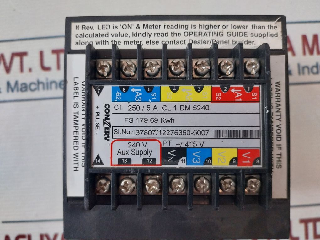 Conzerv Dm 5240 Energy Meter 240V