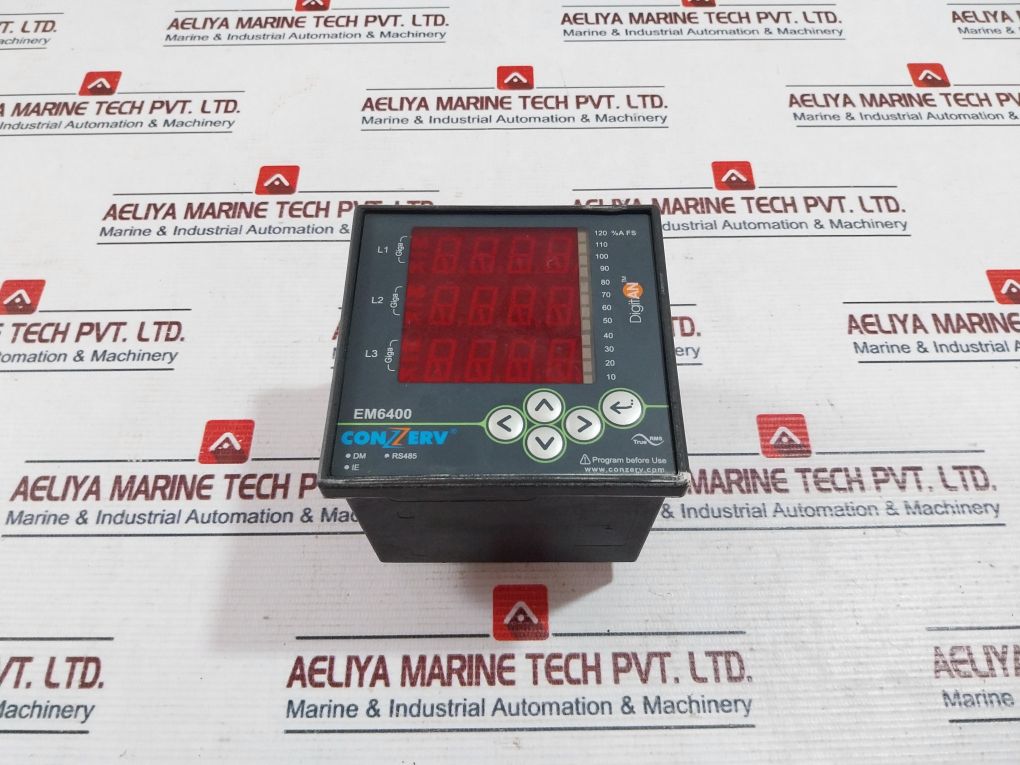 Conzerv Em6400 Digital Panel Meter 44 To 300V Ac/Dc