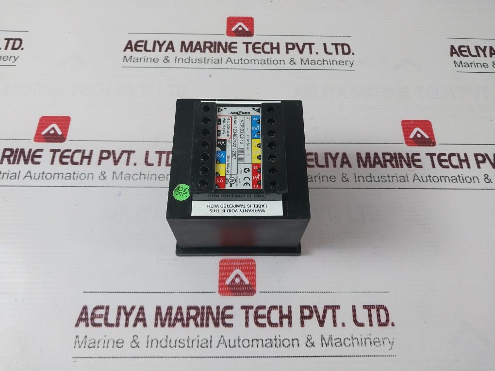 Conzerv Em6459 Power Meter 03.02.12 1Ph 80-600Vac 3 Line 4 Digit