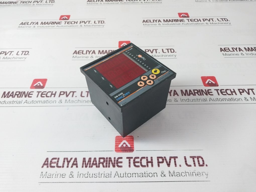 Conzerv Em6459 Power Meter 03.02.12 1Ph 80-600Vac 3 Line 4 Digit