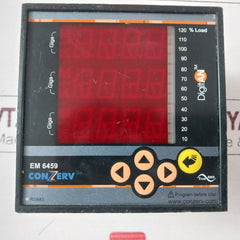 Conzerv Em6459 Power Meter 03.02.12 1Ph 80-600Vac 3 Line 4 Digit