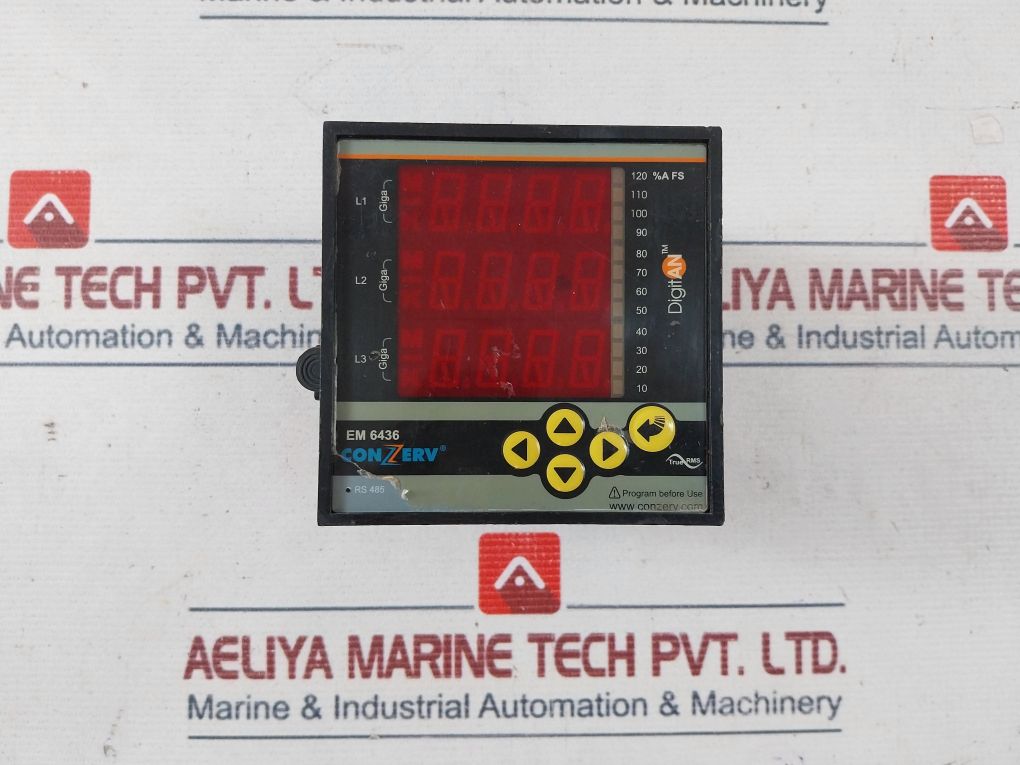 Conzerv Em 6436 Energy Meter 44 To 300V Ac Dc