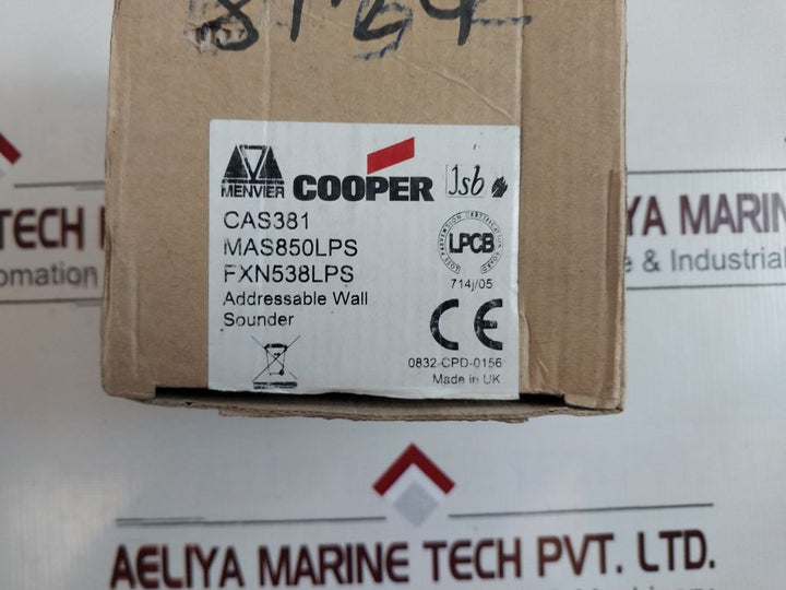 Cooper Cas381 Addressable Wall Sounder