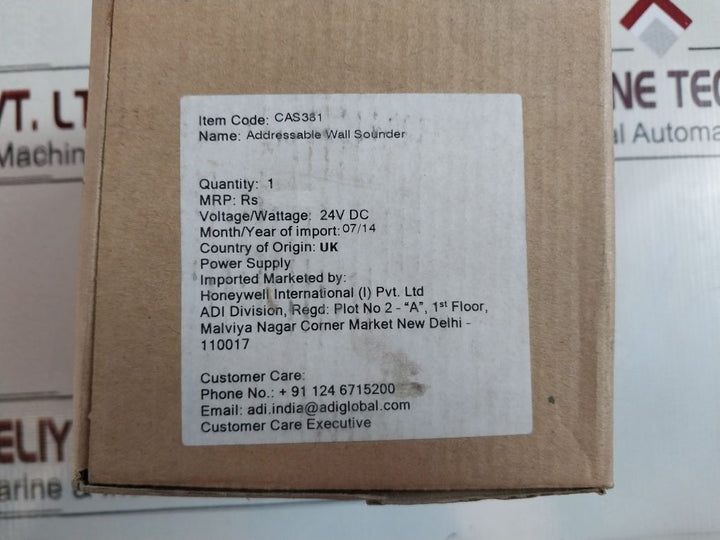 Cooper Cas381 Addressable Wall Sounder
