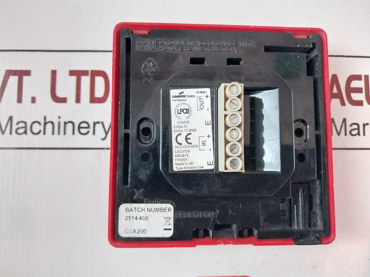 Cooper Cbg370S Fire Systems Intelligent Addressable Call Point 