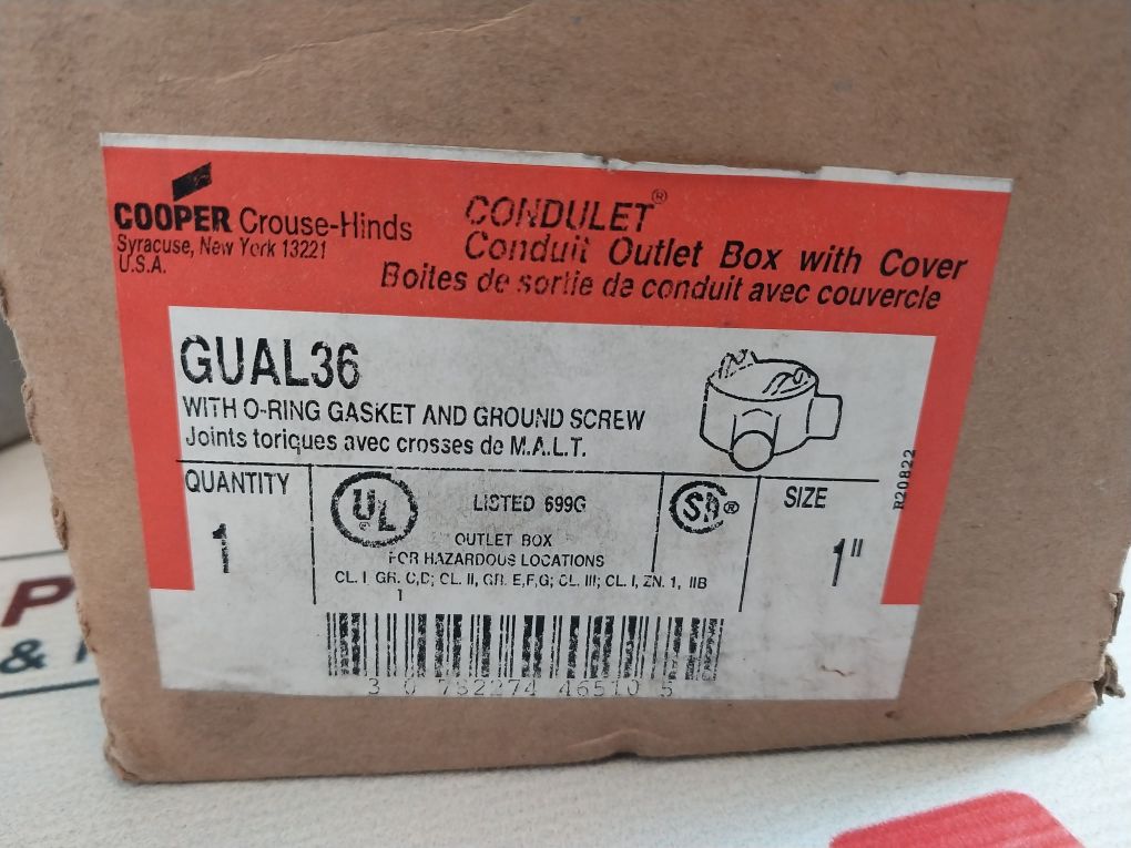 Cooper Gual36 Conduit Outlet Box With Cover