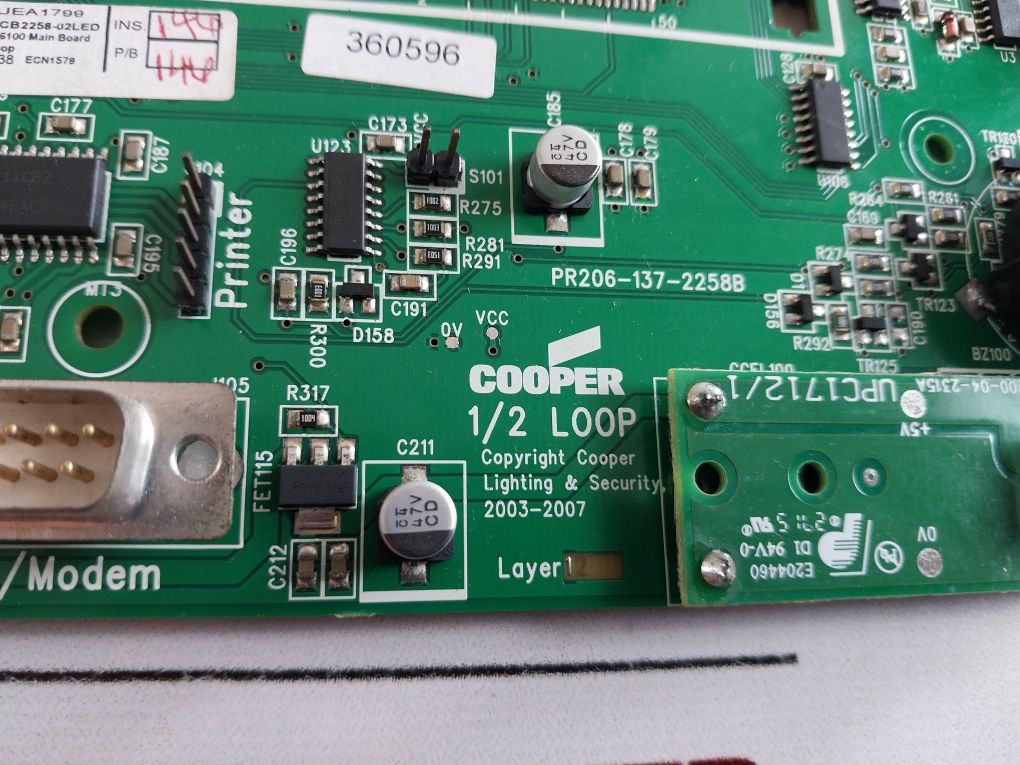 Cooper Pr200-04-2315A 1/2 Loop Board