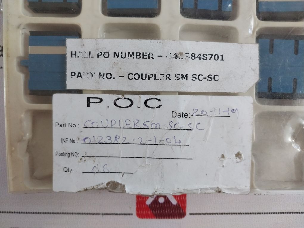 Lot Of 6X Coupler Sm Sc-sc Fibre Optic Adapter