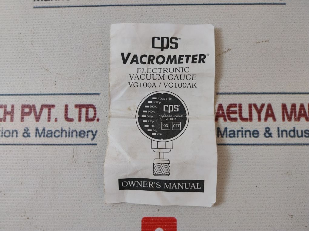 Cps Vg100A Vacrometer/ Electronic Vacuum Gauge