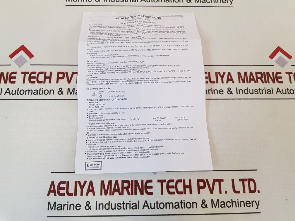 Crompton 039-90252-0000 Ammeter