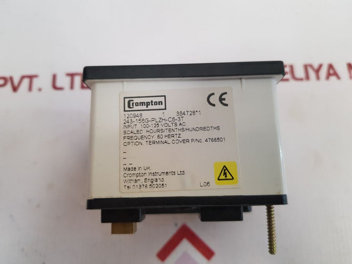 Crompton 243-156G-plzh-c6-3T Hours Meters