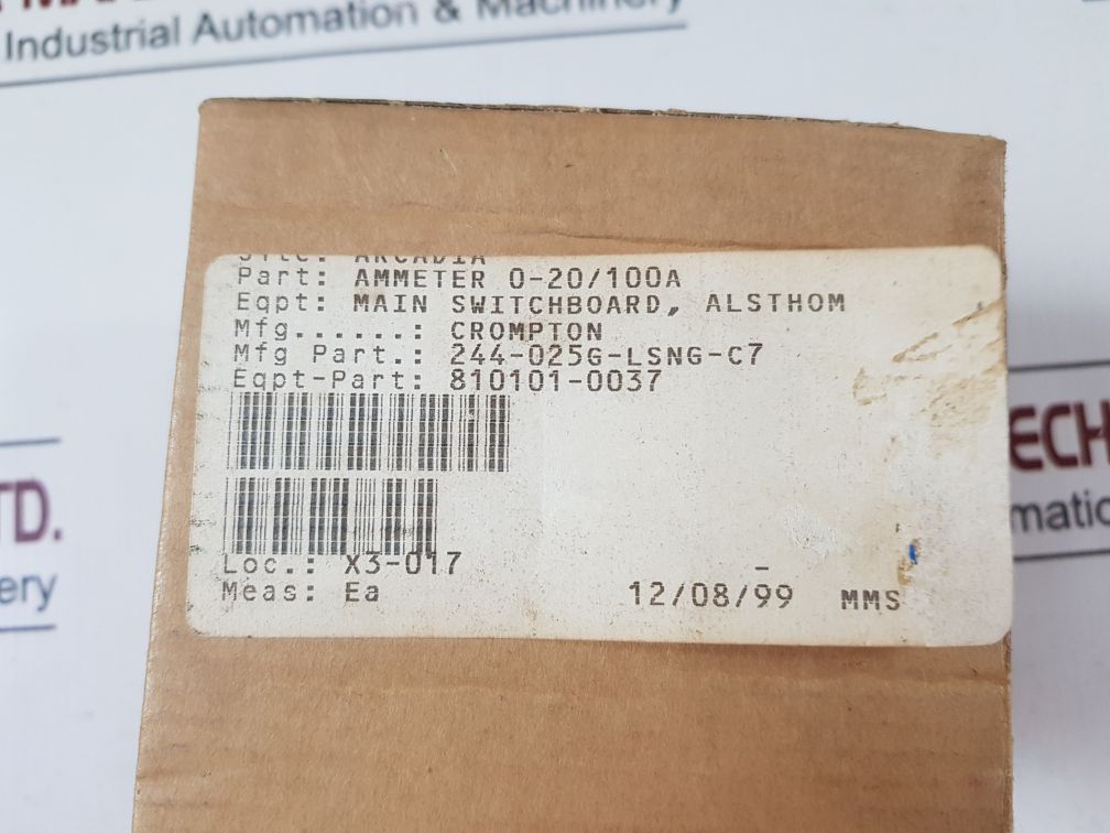 Crompton 244-025g-lsng-c7 ammeter
