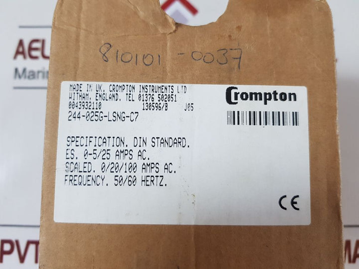 Crompton 244-025g-lsng-c7 ammeter