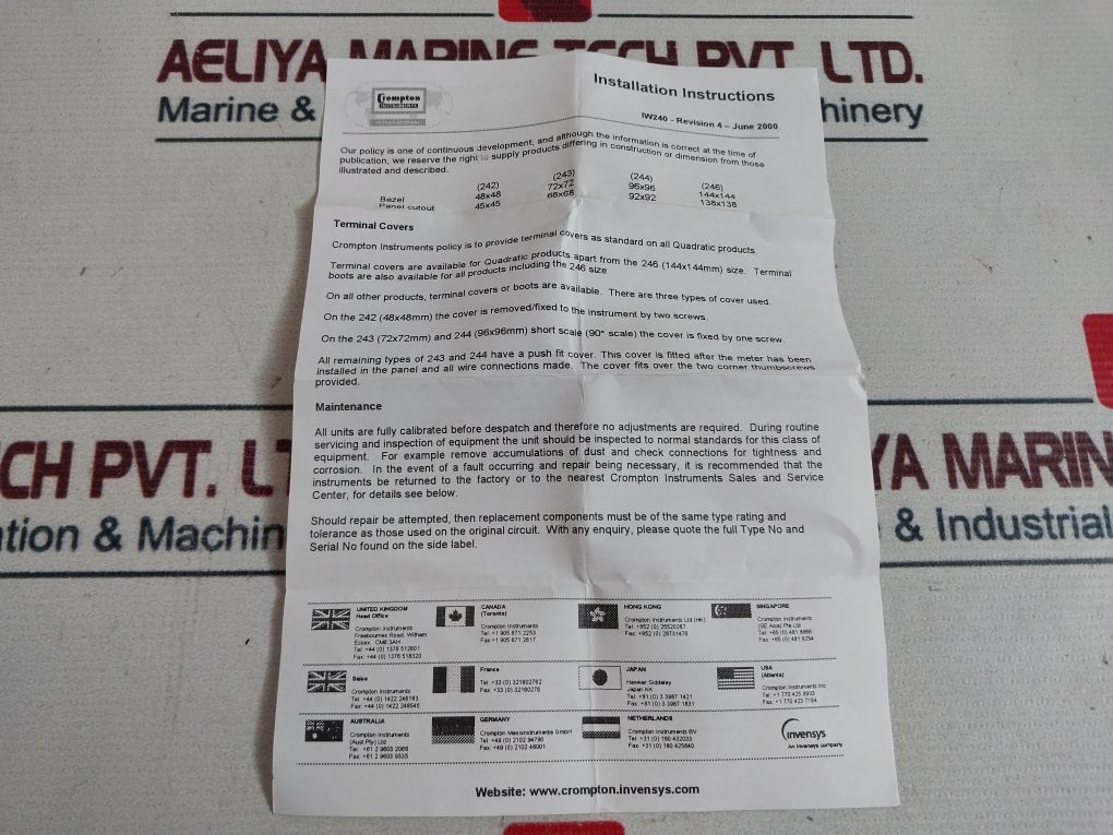 Crompton 244-03Ag-lasc-c7 Ammeter