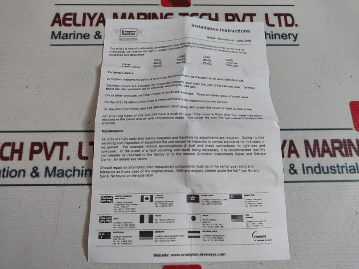 Crompton 244-03Ag-lasc-c7 Ammeter