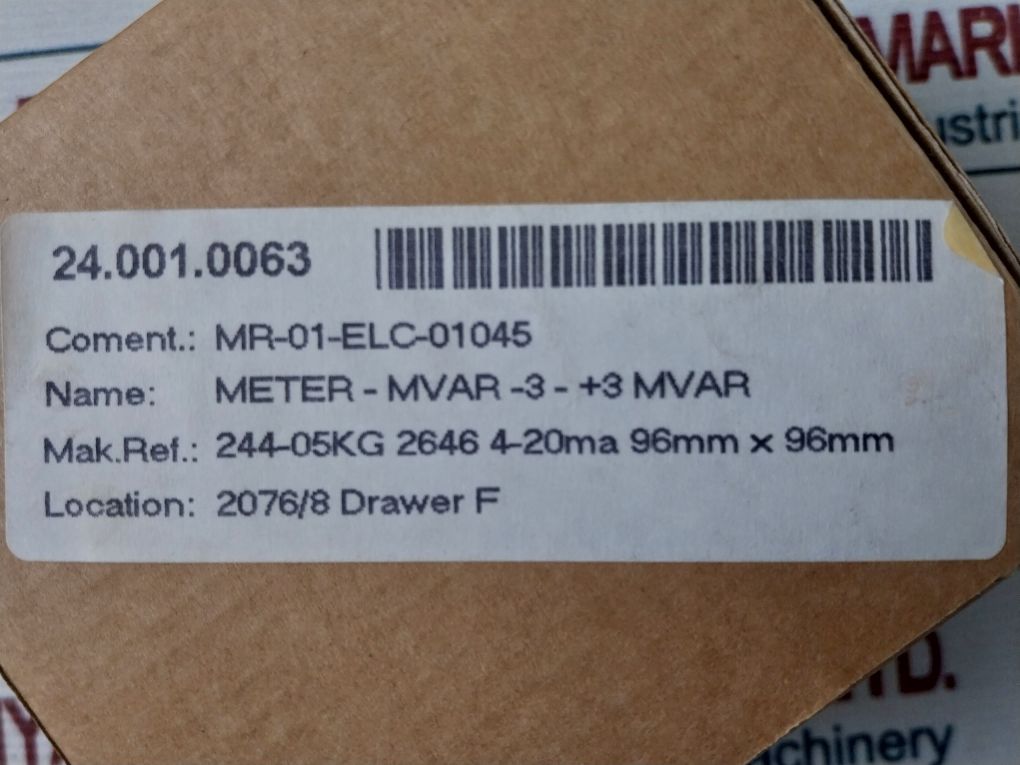 Crompton 244-05Kg-hg** Meter -3/0/+3 Mvar
