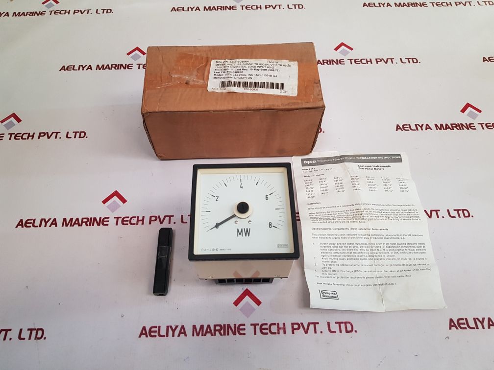 Crompton 244-216G Wattmeter 0-8 Mw 244216G8Mw New
