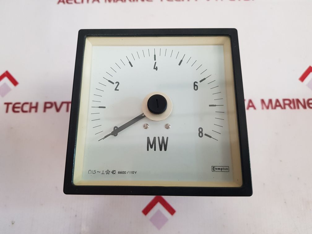 Crompton 244-216G Wattmeter 0-8 Mw 244216G8Mw New