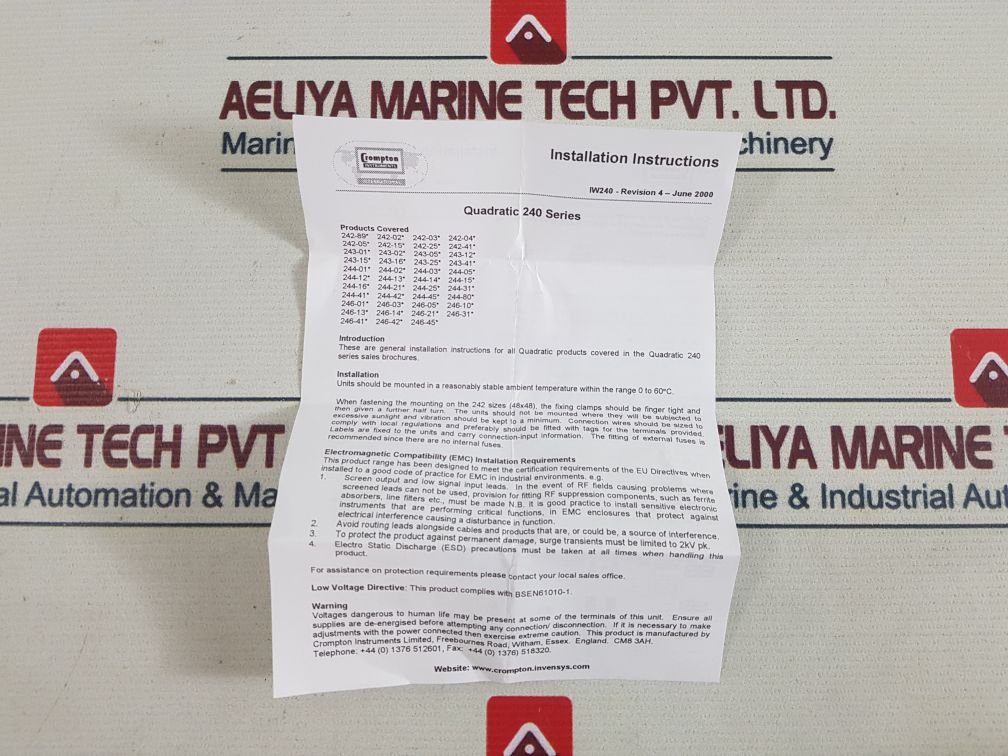 Crompton 244-41Sg-plan-an-1T Frequency Meter 4720101