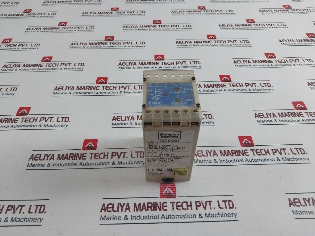 Crompton 252-paou-lsbx-c6-dg-d1-ea Protector Trip Relay 120V 60Hz
