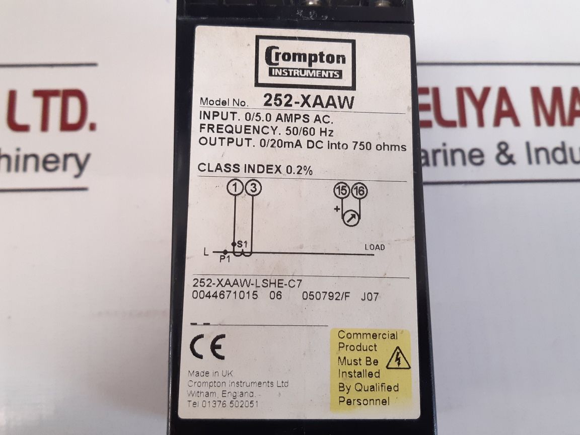 Crompton 252-xaaw Relay
